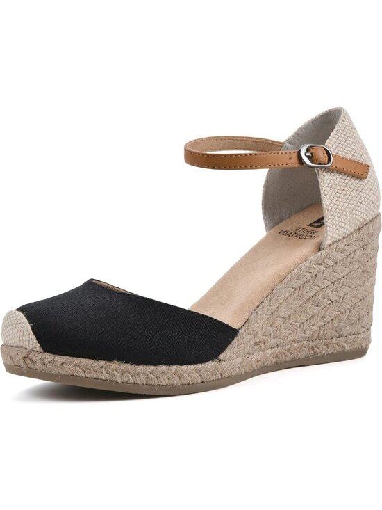 Shoes - Stylish Women's Espadrille Wedge Sandals - Comfortable Summer Footwear